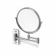Specchio da trucco  diritto / ingrandimento 3x, rotondo, ribaltabile, doppio braccio mobile / cromato #1