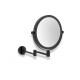 Specchio cosmetico  diritto / ingrandimento 3x, rotondo, ribaltabile, doppio braccio mobile / nero opaco #1