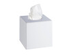 Portafazzoletti - forma cubica / ABS bianco lucido