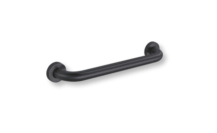 Corraio di sostegno per persone con disabilità Ø32, diritto, modello STANDARD - 40 cm / acciaio inossidabile, nero opaco