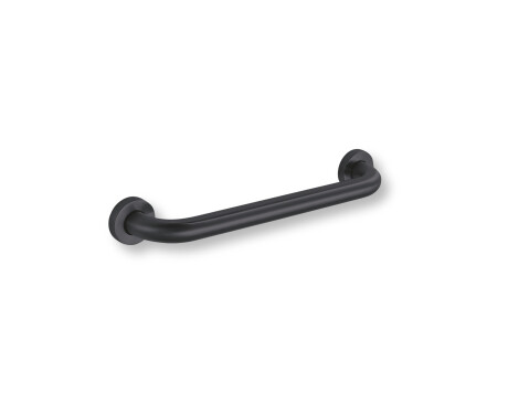 Corraio di sostegno per persone con disabilità Ø32, diritto, modello STANDARD - 40 cm / acciaio inossidabile, nero opaco