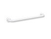 Corraio di sostegno per persone con disabilità Ø32, dritto, modello STANDARD - 80 cm / acciaio inossidabile, bianco opaco