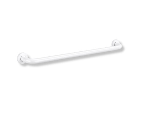 Corraio di sostegno per persone con disabilità Ø32, dritto, modello STANDARD - 80 cm / acciaio inossidabile, bianco opaco