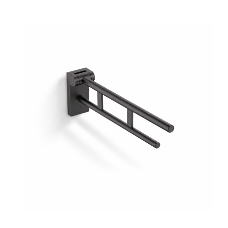 Maniglione di sostegno per persone con disabilità Ø32 ribaltabile PREMIUM - 60 cm / acciaio inossidabile nero opaco #1