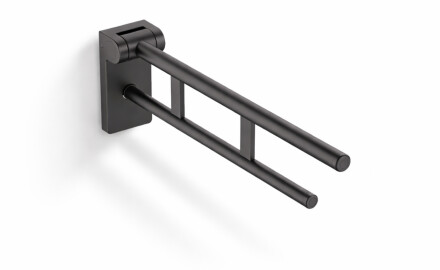 Maniglione di sostegno per persone con disabilità Ø32 ribaltabile PREMIUM - 70 cm / acciaio inossidabile nero opaco