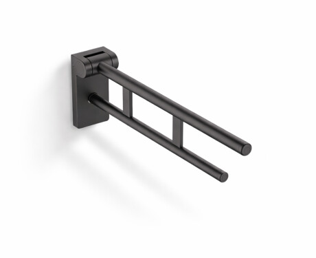 Maniglione di sostegno per persone con disabilità Ø32 ribaltabile PREMIUM - 70 cm / acciaio inossidabile nero opaco