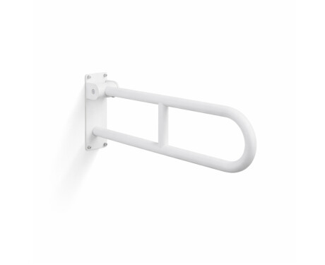 Maniglione di sostegno per persone con disabilità Ø32, ad arco, ribaltabile, modello STANDARD - 60 cm / acciaio inossidabile, bianco opaco