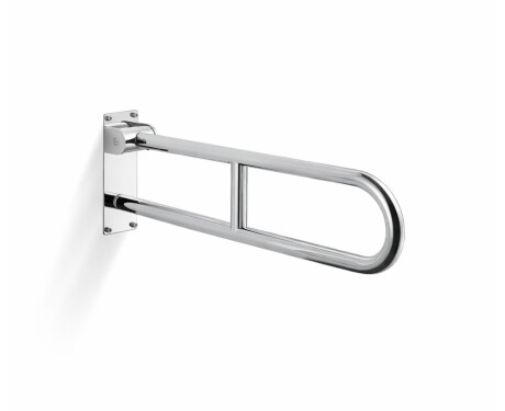 Maniglione di sostegno per persone con disabilità, Ø32, ad arco, ribaltabile, modello STANDARD - 70 cm / acciaio inossidabile lucido