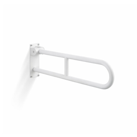 Corraio di sostegno per persone con disabilità Ø32, ad arco e ribaltabile, modello STANDARD - 70 cm / acciaio inossidabile, bianco opaco #1