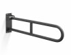 Maniglione di sostegno per persone con disabilità, Ø32, ad arco, ribaltabile, modello STANDARD - 80 cm / acciaio inossidabile, nero opaco
