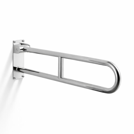 Corraio di sostegno per persone con disabilità Ø32, ad arco e ribaltabile, modello STANDARD - 80 cm / acciaio inossidabile lucido #1