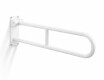 Maniglione di sostegno per persone con disabilità Ø32, ad arco, ribaltabile, modello STANDARD - 80 cm / acciaio inossidabile, bianco opaco
