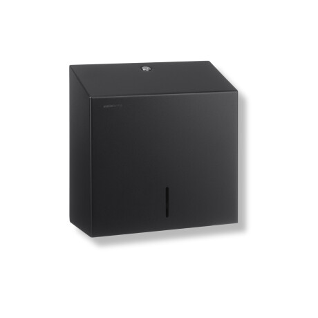Distributore per asciugamani di carta piegati a V (dimensioni massime della risma: 25x11,5x24 cm) serie R1 / acciaio inossidabile nero opaco #1