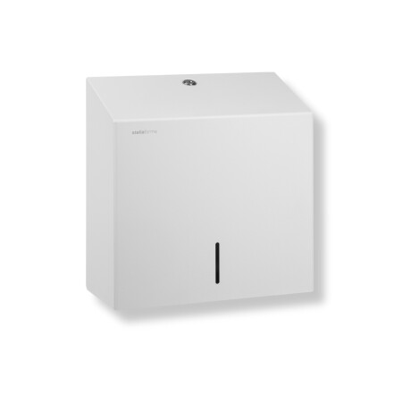 Distributore per asciugamani di carta piegati a V (dimensioni massime del carico di carta: 25x11,5x24 cm) serie R1 / acciaio inossidabile bianco opaco #1