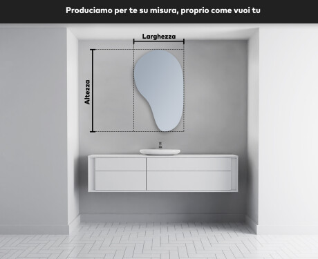 Specchio da bagno LED di forma irregolare S221 #4
