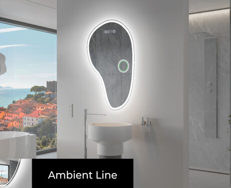 Specchio da bagno LED di forma irregolare S222 #3