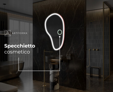 Specchio da bagno LED di forma irregolare S222 #6