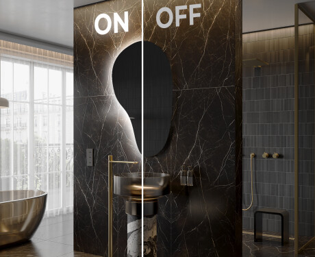 Specchio da bagno LED di forma irregolare S222 #3