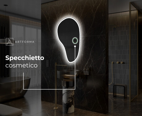 Specchio da bagno LED di forma irregolare S222 #5