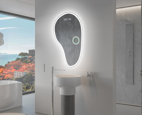 Specchio da bagno LED di forma irregolare S222 #8