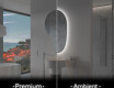 Specchio da bagno LED di forma irregolare S223