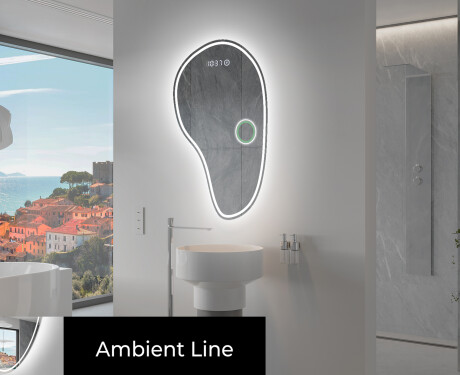 Specchio da bagno LED di forma irregolare S223 #3