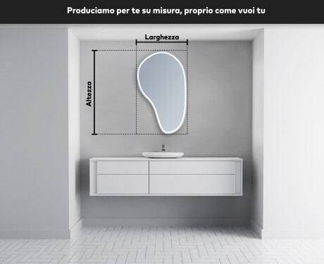 Specchio da bagno LED di forma irregolare S223 #5
