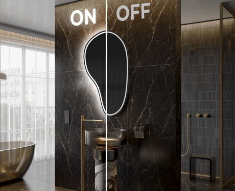 Specchio da bagno LED di forma irregolare S223 #3