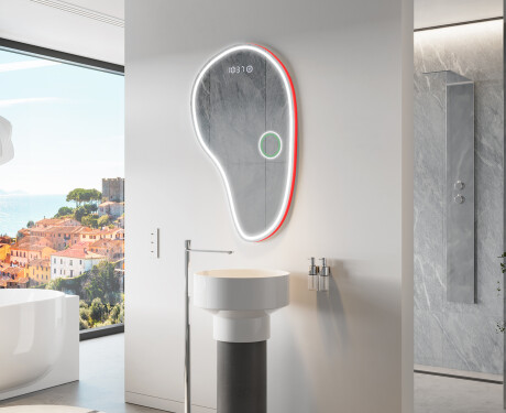Specchio da bagno LED di forma irregolare S223 #9