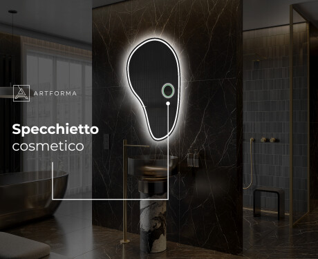 Specchio da bagno LED di forma irregolare S223 #5