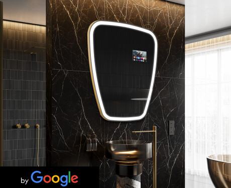Specchio irregolare LED SMART Z222 Google