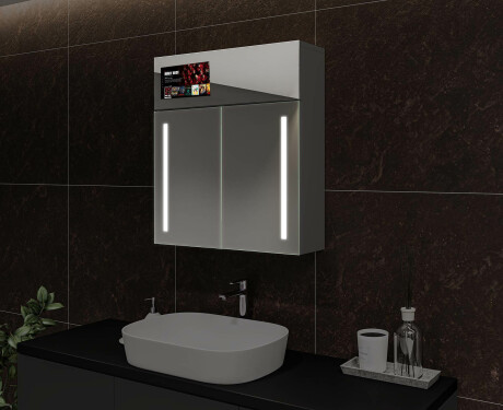 Smart Armadietto Da Bagno Con Specchio E Illuminazione LED - L02 Sarah 66,5 x 72cm #7