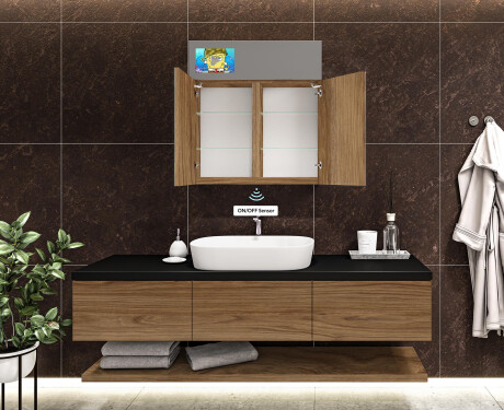 Smart Armadietto Da Bagno Con Specchio E Illuminazione LED - L02 Sarah 66,5 x 72cm #9