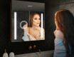 Armadietto Da Bagno Con Specchio e Illuminazione LED - L02 Emily 66,5 x 72cm #9