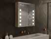 Armadietto Da Bagno Con Specchio e Illuminazione LED - L03 Emily 66,5 x 72cm
