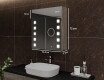 Armadietto Da Bagno Con Specchio e Illuminazione LED - L03 Emily 66,5 x 72cm #2