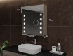 Armadietto Da Bagno Con Specchio e Illuminazione LED - L06 Emily 66,5 x 72cm #2