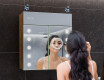 Armadietto Da Bagno Con Specchio e Illuminazione LED - L06 Emily 66,5 x 72cm #7