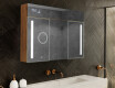 Armadietto Da Bagno Con Specchio e Illuminazione LED - L02 Emily 100 x 72cm