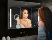 Armadietto Da Bagno Con Specchio e Illuminazione LED - L02 Emily 100 x 72cm #9