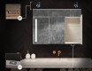 Mobile bagno sospeso con specchio LED L02 Emily 100 x 72 cm nel colore Rovere Antico #6