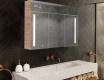 Mobile bagno sospeso con specchio LED L02 Emily 100 x 72 cm nel colore San Marino