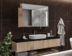 Mobile bagno sospeso con specchio LED L02 Emily 100 x 72 cm nel colore San Marino #11