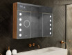 Armadietto Da Bagno Con Specchio e Illuminazione LED - L06 Emily 100 x 72cm