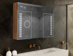 Armadietto Da Bagno Con Specchio e Illuminazione LED - L55 Emily 100 x 72cm