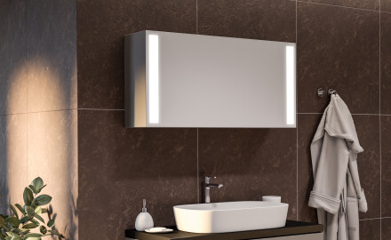 Armadietto Da Bagno Con Specchio E Illuminazione LED Sofia 100 x 50cm