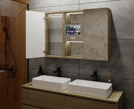 Mobiletto Per Bagno LED - Lisa 100 x 70cm