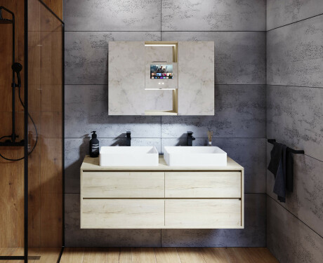 Mobiletto Per Bagno LED - Lisa 100 x 70cm #12