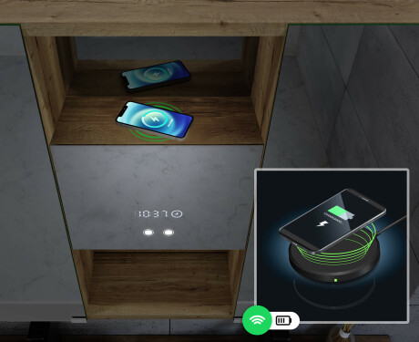 Mobiletto Per Bagno LED - Lisa 100 x 70cm #9