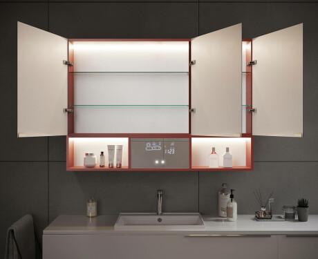 Armadietto Da Bagno LED Emma - a 3 Ante 100 x 72cm #12